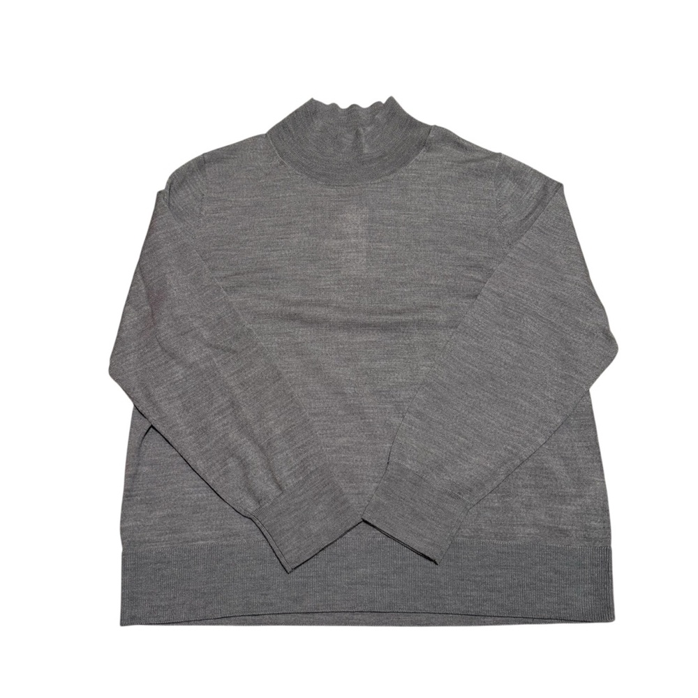 Banana Republic Gray 100% Merino Wool Mock Neck Sweater gray XL